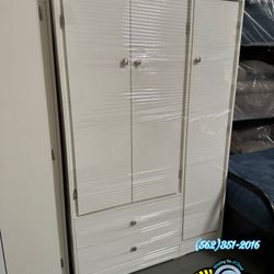Closet White With Shelves & 2 Drawers Ropero 