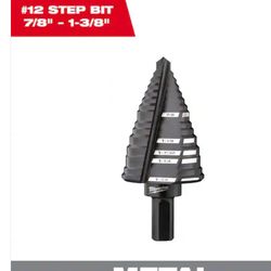 7/8 in. - 1-3/8 in. #12 Black Oxide Step Drill Bit (5-Steps)