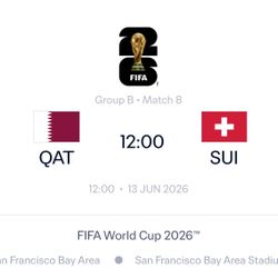 Qatar Versus Switzerland World Cup Tickets 