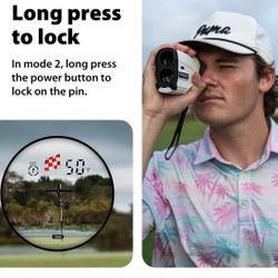 Laser Rangefinder for Golf or Hunting|Gogogo Slope Scan|GS24 White 650Y