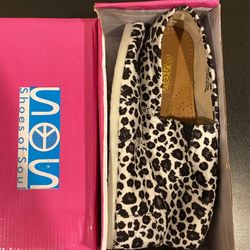Black Leopard Slip on 9