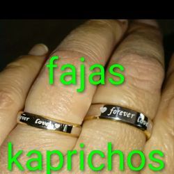 Rings Not Turn Green Christmas Gifts Set 2pcs Free Gift Box 