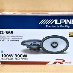 Alpine R Series Car Speakers Set 6x9" 2-Way Coaxial Speaker System 300 Watts R2-S69 🚨 Payment Options Available 🚨 No Credit Needed 🚨 