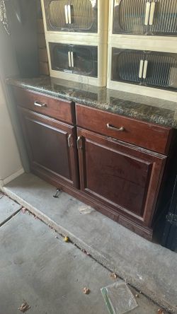 Beautiful Base Cabinet With Granite Top 