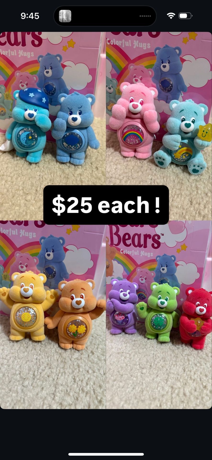 100% AUTHENTIC Pop Mart Care Bears Colorful Hugs Series Figures