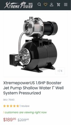 XtremepowerUS Shallow Garden Irrigation Water Pump – SKU 71043 – New
