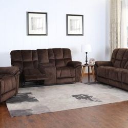 SOFA AND LOVESEAT SET - ADD THE RECLINING CHAIR FOR $299!!! JUST $10 DOWN AND 90 DAYS NO INTEREST!!!
