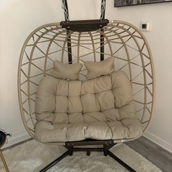 Double Oversized Egg Chair With Stand
