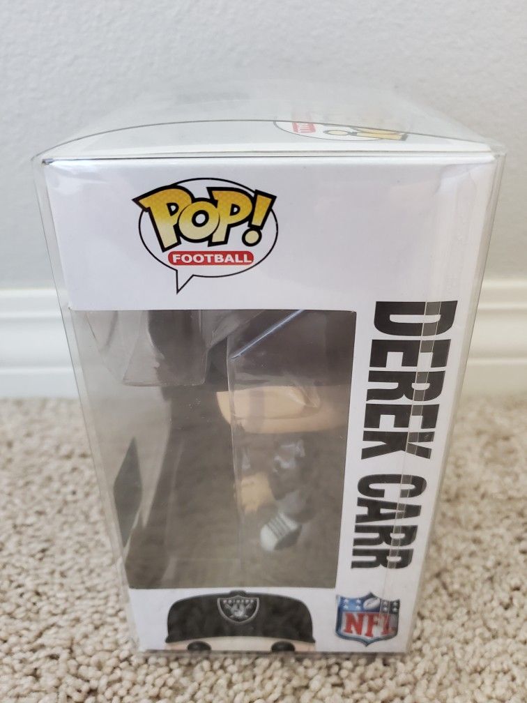 Raiders Derek Carr White Jersey and Silver number Funko Pop for Sale in  Fontana, CA - OfferUp