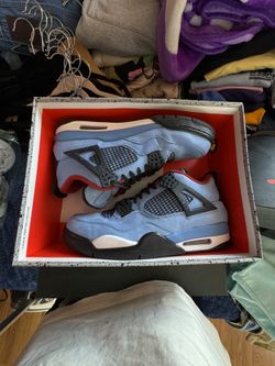 Travis Scott Cactus Jack Air Jordan 4 Blue Size 10
