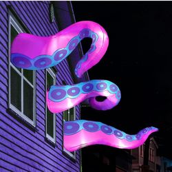 3Pcs Halloween Inflatable Octopus Tentacles LED Outdoor Yard Window Decor