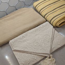 **Table Runner, Golden Tablecloth. & Thick Cotton Cloth $25 Each**