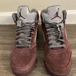 Nike Air Jordan 5 Retro Shoes Burgundy 2023 DZ4131-600 Men Sz 14 & GS 4Y-7Y