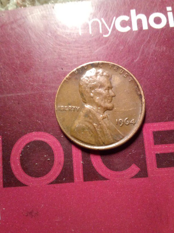 Usa Penny 1964 . Copper 