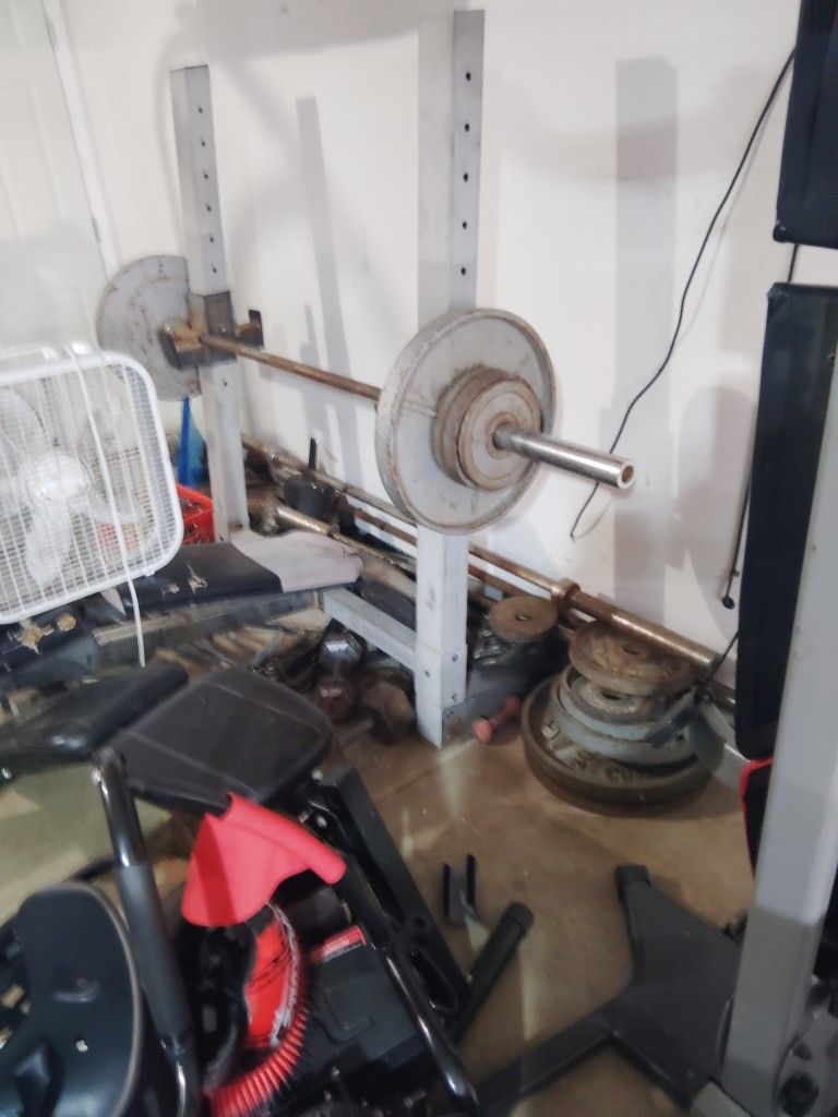 Over 500 Lb In Olympic Weight Three Olympic Bars Bowflex And More $900 Obo