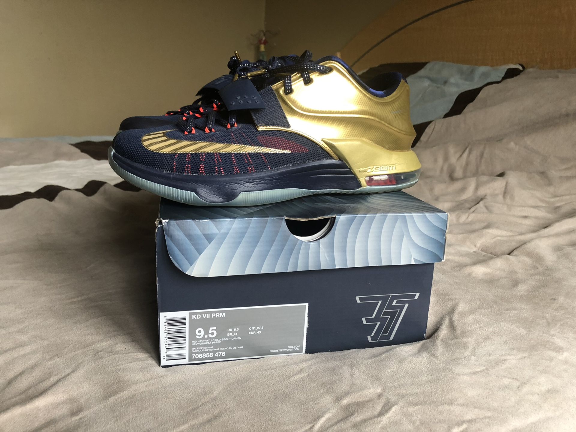 Gold medal KD 7s sz 9.5 8.5/10