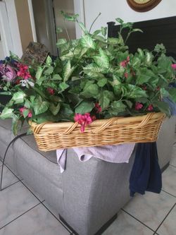 Artificial plant basket mata artificial en canasta