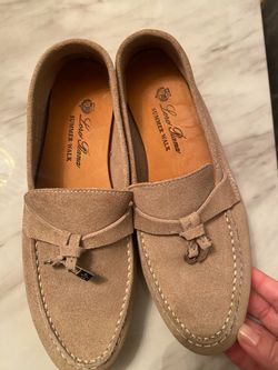 Loro Piana Summer Walk beige suede loafers size women EU 36 US 5.5–6