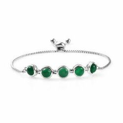 Green Chalcedony Bolo Bracelet