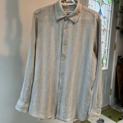Men's Long Sleeve Shirt Button Down Size S