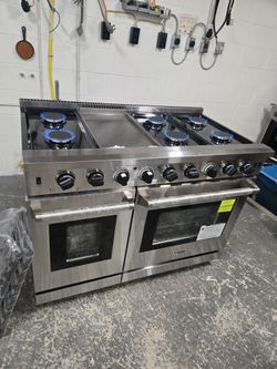 BRAND NEW THOR 48 INCH GAS DOUBLE OVEN RANGE