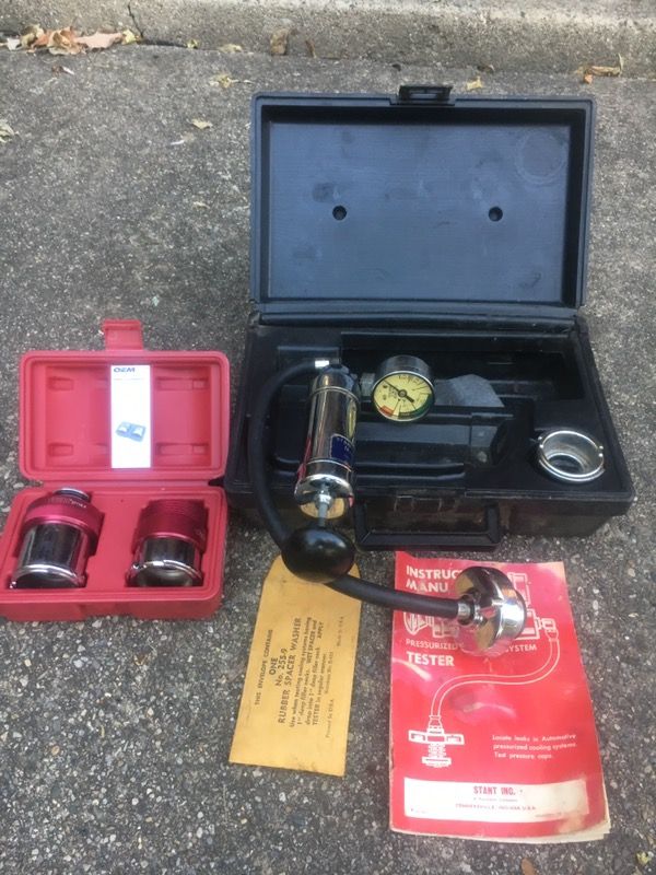 Stant ST-255 Cooling System Pressure Tester and OEM Tools 27118 Radiator and Cap Adapter Set