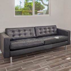 IKEA Morabo black leather couch *Like NEW*