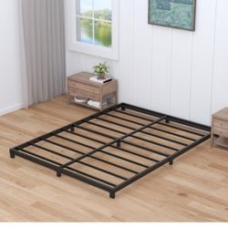 3 Inch Bed Frame Full Low Profile, Full Size Metal Bed Frame No Box Spring Needed, Heavy Duty Metal, Easy Assembly, Black