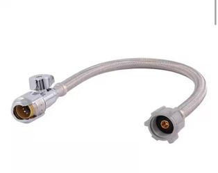 SharkBite 1/2 in. SharkBite Max Push-to-Connect x 7/8 in. Ballcock x 16 in. Brass Angle Stop Toilet Connector @W7-37