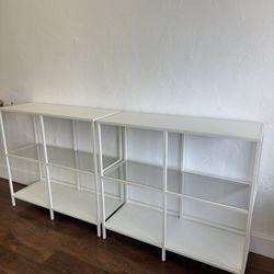2 Glass IKEA Shelving Units 