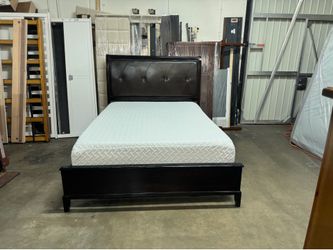 Queen bed frame and mattress $260