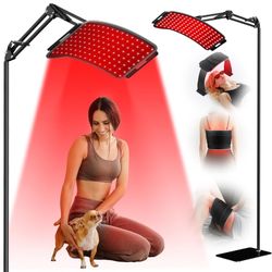 Red Light Therapy for Face Body - Infrared Lamp with Stand, 3-in-1 Use LED Light Therapy Device, 660nm Red Light & 850nm Near Infrared Light for Home 