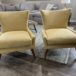 Mid Century Modern Tate Accent Chairs  $500 Each