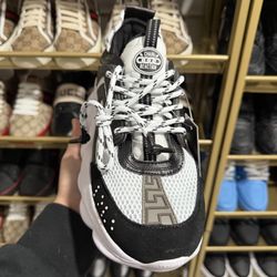 Black And White Versace Designer Shoes 