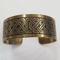 Brass Colored Cuff Bracelet 