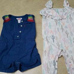 2 Pieces- Levi's 6-9m Baby Girl Bodysuit & Jessica Simpson Bodysuit