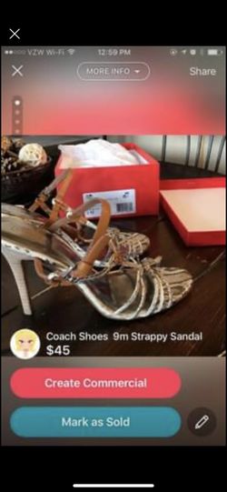 Coach Strappy Sandal Python Spike 4” Heel Sz 9