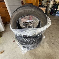 2 Firestone Weathergrip tires 225/60R18 100H M+S