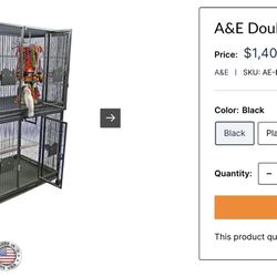 Huge Double Cage From A&E Cages 