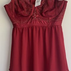 Torrid Red And Gold Lingerie, 1x (14-16)