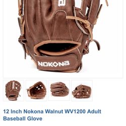 12 Inch Nokona Walnut WV1200 Adult Baseball Glove  