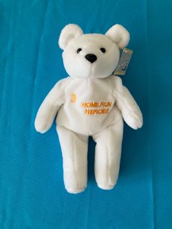 Salvino’s Bammers Home Run Heroes Babe Ruth White Stuffed Animal