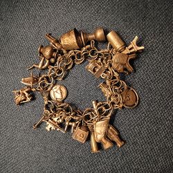 Very old silver charm bracelet