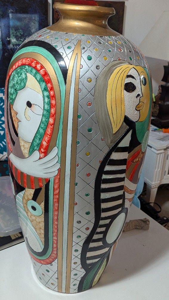 Stunning Picasso-Style Vase - Nearly 3 Feet Tall