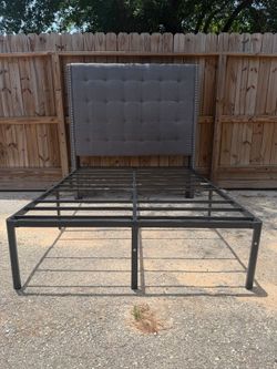 Queen headboard and metal frame