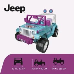 Power Wheels - Frozen Jeep Wrangler with Rechargeable 12-V Batte