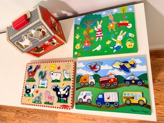 Melissa & Doug Wooden Toy & Puzzle Lot