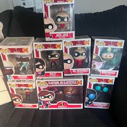 8 DISNEY INCREDIBLES FUNKO POPS