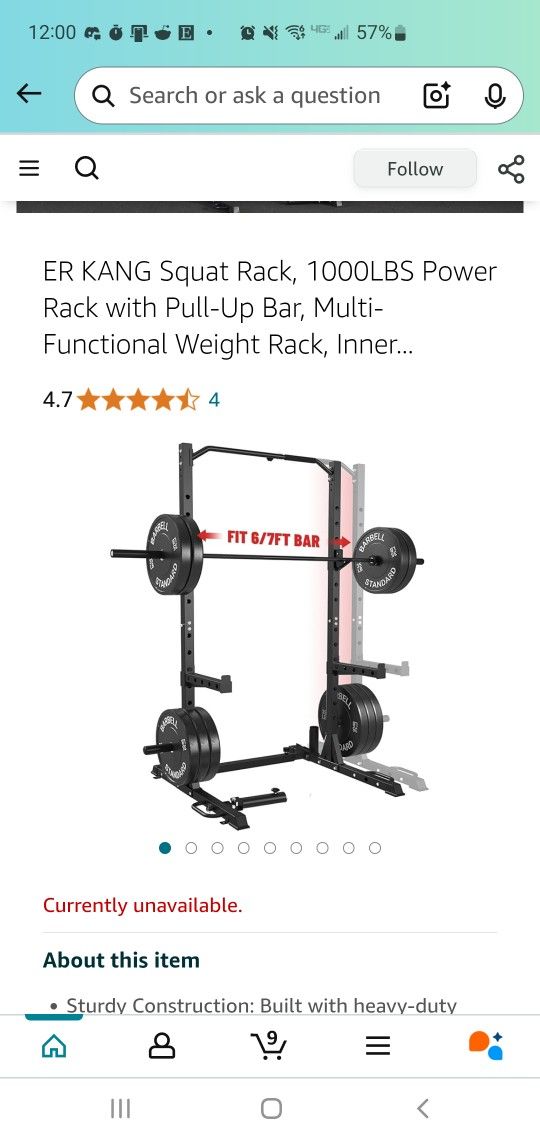 Brand New ER KANG Squat Rack