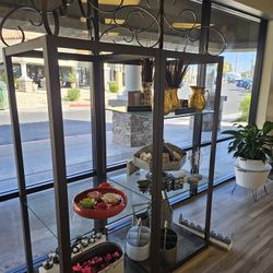 Iron frame With Glass Shelves